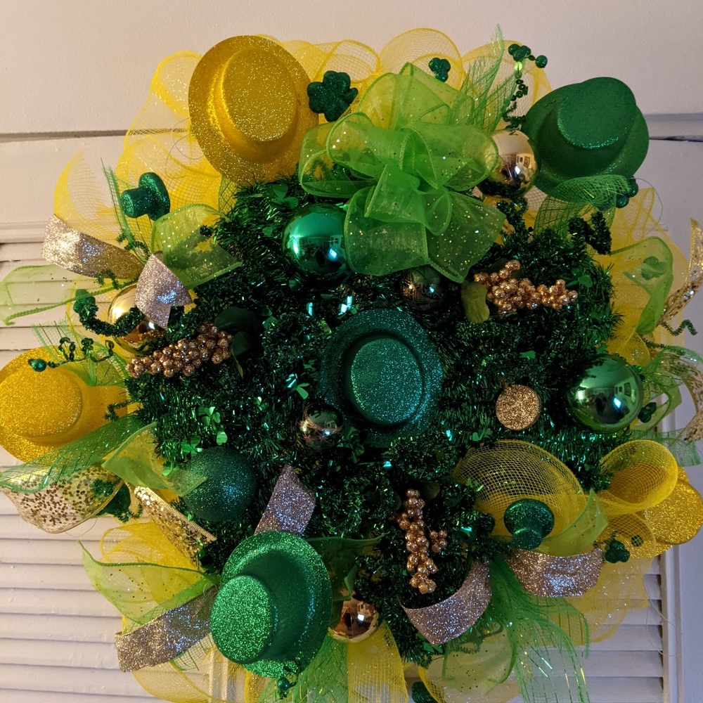 St Patrick's day wreath
